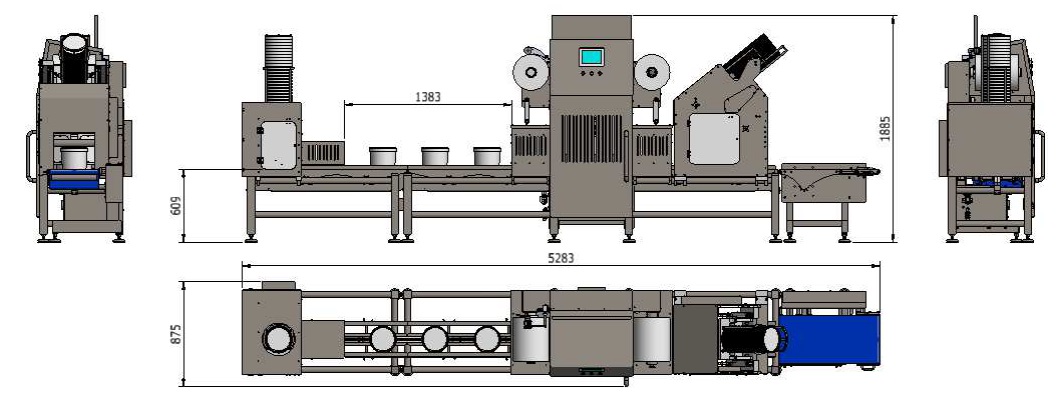 Spec Layout of custom filling sealing line